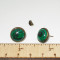 Malachite Button Earrings